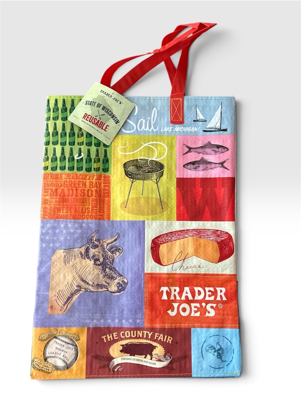 Trader Joe’s 2024 Wisconsin Reusable Grocery Tote Bag